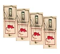 Piège à souris - HOME ESSENTIAL - Tapette bois & fer - Lot 8 - Pour mulots et souris - Mécanique réutilisable