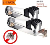 Piège à souris humain piège à rongeurs ne tue pas cage pour attraper une souris vivante pièges pour attraper et libérer 2 Pack