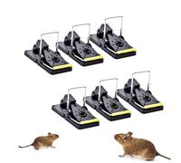 Piège à Souris - LEOCLOTHO - 6 PCS - Réutilisable - Ressort Puissant - Contrôle Intérieur