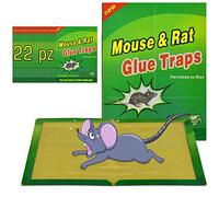 Piege a Souris Rat Colle Collant 22 Pièces Pièges à Souris Attrape Anti Souris Rat Glue Plaque Collante Piège Souris et à Rats Puissant Mouse Trap Mulot Exterieur Efficace Interieur