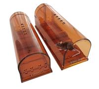 Piège à Souris sans cruauté - 2 pièges à Souris efficaces pour Attraper et libérer,Piège à Souris sans cruauté, Petite Cage de Capture de Taupe, Attrape-Souris pour campagnols, Hamsters, Demaxiyad