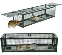 Piège à souris vivant - Cage piège avec 2 portes - Réutilisable - Sans poison - Pour intérieur et extérieur