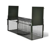 Piège à Vivants Acier 2 Portes 100x26x31 cm Pliable Résistant
