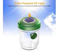 Piège anti-insectes - MOONMINI - Solaire LED - Capture mouches, guêpes et moustiques - Énergie solaire - Vert