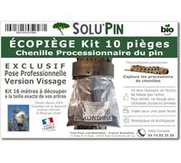 Piège Chenille Processionnaire du Pin - Kit Écopiège SoluPin 16,60 m à Découper (Jusqu’à 10 Pièges Ø 50 cm) - Cerclage Réutilisable sans Insecticide - Idéal Grands Troncs - Fabriqué en France