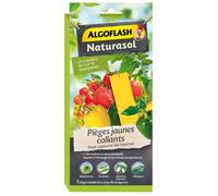 Piège collant jaune anti-insectes - ALGOFLASH NATURASOL - Lot de 7 pièges - Prêt à l'emploi - Sans insecticide
