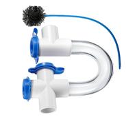 Piège CVC, Siphon à condensats de 3/4 Pouces | Pièges en U en PVC Standard de 3/4 Pouces avec Brosse de Nettoyage | Kit de Nettoyage des canalisations de condensat, connecteur de raccord de Tuyau,
