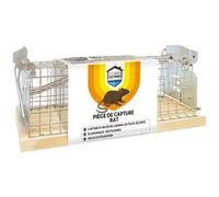 Piège de capture à rats - HOME DEFENSE - Socle en bois - H12xL24xP12cm
