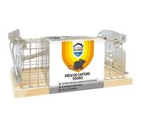 Piège de capture de souris - HOME DEFENSE - Socle en bois - H7.2xL15.3xP6cm