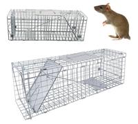 Piège de capture pliable pour petits animaux type lapin rat - poignée - 61x19x21 cm - DAYPLUS Cage piège