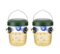 Piege Frelon Asiatique, Piege A Guepes Et Frelons Exterieur À Suspendre Vivant à Double Canal, Kit Piège A Frelon Asiatique Selectif pour Bouteille Plastique Interieur, Réutilisable (2Pcs)