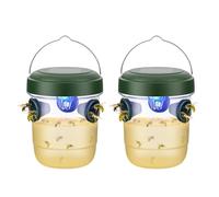 Piege Frelon Asiatique, Piege A Guepes Et Frelons Exterieur À Suspendre Vivant à Double Canal, Kit Piège A Frelon Asiatique Selectif pour Bouteille Plastique Interieur (2) (2)
