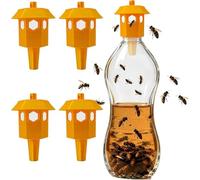 Piege Frelon Asiatique Sélectif Compatible Bouteille Standard Piège à Guêpes et Frelons Extérieur Réutilisable Anti Frelon pour Jardin Terrasse Verger Pack de 2/3/4 (3, 8 x 5 x 5 cm)
