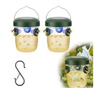Piege Guêpes Asiatique,Piège À Guêpes Asiatiques Sélectif Extérieur,Piège À Guêpes Amovible Et Réutilisable,pour Jardin,Balcon,Extérieur,Protection Jardin Contre Les Insectes Nuisibles (Vert 2pcs)