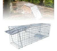 Piège Humain pour Petits Animaux - Safe piège Vivant (62x19x22 cm) - Acier Résistant pour Chats Errants, Fouines, Rats et Écureuils - Pliable et Portable
