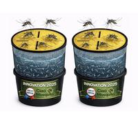Piège Moustique Tigre & Larves - Lot de 2 - Anti Moustique Extérieur Écologique sans Insecticide Ni Électricité - Eau Stagnante Jardin Terrasse - Ciao Mosquito® Brevet Déposé Invention Française