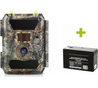 Piège photo OXE Panther 4G, batterie externe et câble d'alimentation + carte SD 32GB, SIM, 12 batteries et livraison E