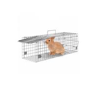 Piège pour Animaux Vivants 610x203x203 mm Cage Trappe Chat Pliable Fil de Fer Galvanisé Sans Cruauté avec Poignée Piège pour Lapin