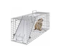 Piège pour Animaux Vivants 785x254x305 mm Cage Trappe Chat Pliable Fil de Fer Galvanisé Sans Cruauté avec Poignée Piège pour Lapin