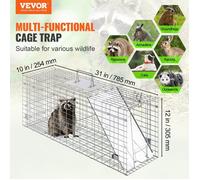 Piège pour Animaux Vivants 785x254x305 mm Cage Trappe Chat Pliable Fil de Fer Galvanisé Sans Cruauté avec Poignée Piège pour Lapins…