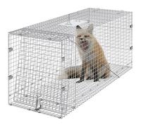 Piège pour Animaux Vivants-VEVOR-1270x508x660mm Cage Trappe Chat Pliable Fil Fer Galvanisé Sans Cruauté-pour Tatous, Chats Errants