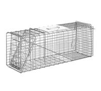 Piège vivant - Outsunny - cage de capture pliante petits animaux rat souris 2 portes poignée - acier - 81x26x35cm - gris