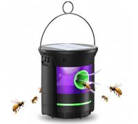Pièges à guêpes à Suspendre l'extérieur, pièges guêpes Suspendre l'extérieur, Attrape-Mouches Automatique avec Deux lumières LED pour Abeilles, Vestes Jaunes et Mouches, réutilisabl