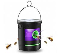 Pièges à guêpes Suspendus en Plein air, Attrape-Mouches Automatique avec Deux lumières LED pour Abeilles, Vestes Jaunes et Mouches, réutilisables et alimentés par l'énergie Solaire