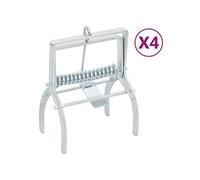 Pièges à taupes 4 pcs Argenté Acier galvanisé