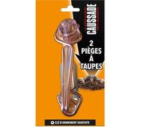 Pièges a Taupes - CAUSSADE - Kit 2 Pièges, 2 Tendeurs et Cle d'armement, Economique et Radical - CATPIEGE
