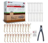 Pieges A Taupes - Lot de 20 + Pince Installation Facile - Anti-Taupe Professionnel Efficace - Systeme a Putange Resistant - Controle Rapide Et Naturel des Taupes - Lutte Contre Nuisibles- sans Petard