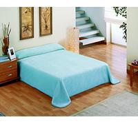 Pielsa - 5047-62 - Plaid uni - Couverture pour lit - Couverture de canapé - Couverture d'hiver - Couverture en Velours - Couverture de Couleur Bleu Clair - Couverture pour lit de 105 cm