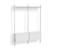 Pier System 1002 2 Column Étagère / Garderobe Hay Blanc-Aluminium - 5710441390978