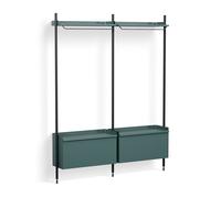 Pier System 1002 2 Column Étagère / Garderobe Hay Bleu acier-noir - 5710441390961
