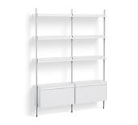Pier System 132 2 Column Étagère Hay Blanc-Aluminium - 5710441388654