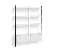 Pier System 132 2 Column Étagère Hay Blanc-Noir - AB846-B665-AI80