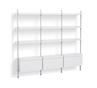 Pier System 133 3 Column Étagère Hay Blanc-Aluminium - 5710441390916