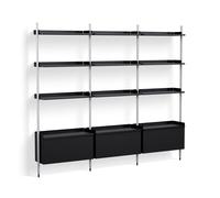 Pier System 133 3 Column Étagère Hay Noir-Aluminium - AB847-B666-AI79