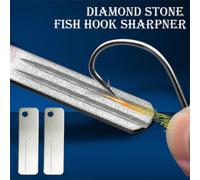 Pierre à affûter de diamant fonctionnelle pour hameçon de pêche, simple face et double face, accessoire de pêche Simple face,Double faceDiamant