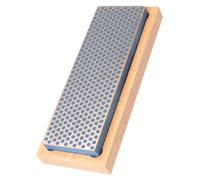 Pierre à affûter pour diamants, grain grossier, avec boîtier en bois dur - 15,2 cm