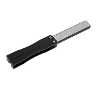Pierre à Aiguiser Diamant Double Grain, Grain 400/600, Pierre à Aiguiser Diamant de Poche Pliable, Pierre à Aiguiser Double Face pour Camping, Cuisine, Jardin(Nouveau noir)