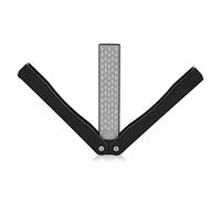 Pierre à aiguiser diamant professionnelle double face grain 400 600, conception pliable portable pour camping en plein air, outils de cuisine, équipement jaune noir (Black)