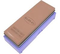 Pierre à Aiguiser Double Face King PB-05 Grain #220 / #800 Etui de protection Rigide King Matsunaga Pierre à Eau Japonaise pour Entretien des Couteaux de Cuisine