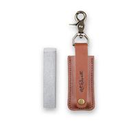 Pierre à aiguiser ROSELLI, dans un étui en cuir (fermoir à déclenchement) R913