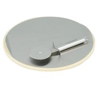Pierre à pizza pour barbecue - Ø 30 cm - Plateau inox à glisser - Couteau à roulette inclus - 1,56 kg