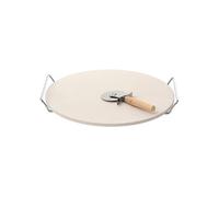 - Pierre à Pizza & Roulette "Grille" 35cm Argent