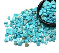Pierre naturelle roulée, gravier d'agate, cristaux, éclats de quartz, minéraux, spécimen de guérison Reiki, pierres précieuses, décoration d'aquarium, artisanat - Turquoise verte - 50 g