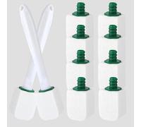Pierre Ponce Détartrage WC, 10 Recharges Brosse Toilettes Propre | Nettoie en Profondeur les Taches Tenaces et la Rouille, Poignée Confortable, Naturel et sans Produit Chimique
