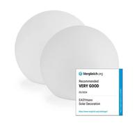 Pierre solaire EASYmaxx décorative set de 2 pièces Lampe de jardin DEL à changement de couleur extérieure Télécommande rond - blanc