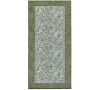 Pierre Tappeti ANRO Tapis moderne Malaisie vert motif jungle tropicale nature feuilles fougères, ameublement de cuisine, couloir multi-usages lavable, antidérapant 55 x 115 cm